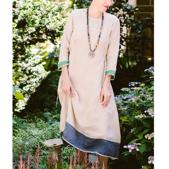 Eka Natural Linen Dress - Picture 2 of 15